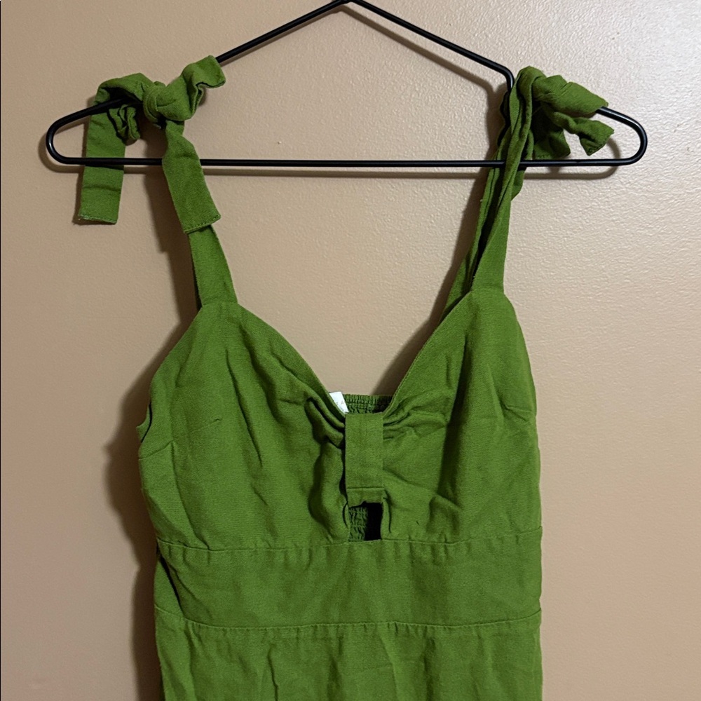 Chic Green Mini Dress - Picture 3 of 6